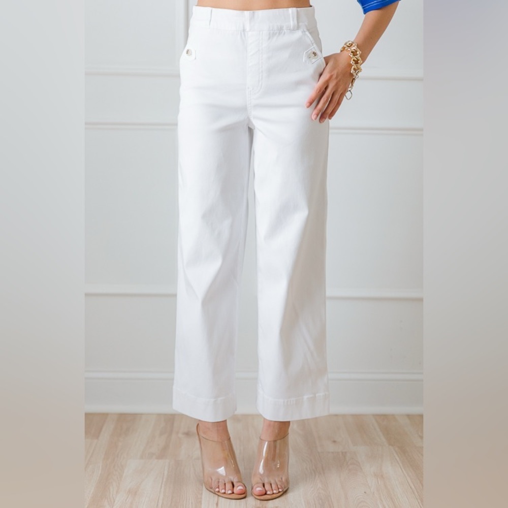 SPANX Stretch Twill Cropped Wide Leg - Picture 4 of 9